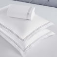 thumbnail image 6 of Superior Fieldstone Embroidered Cotton Duvet Cover Set, Full/Queen, White/Silver, 6 of 11