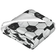 thumbnail image 2 of Bingfone Soccer Print Flannel Fleece Blanket Throw Blanket for Bed,Sofa,Couch,Travel,Camping(80"x60" ), 2 of 8