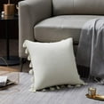 thumbnail image 2 of Lot de 2 Housses de Coussin Décoratives en Velours avec Franges Boho pour Canapé Lit 18 x 18 Pouces, 2 of 6