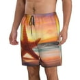 thumbnail image 2 of Goofa Starfish Sunset Sea Beach Printed Mens Swim Trunks Summer Quick Dry Short Beach Swimwear Bathing Suits-X-Large, 2 of 9