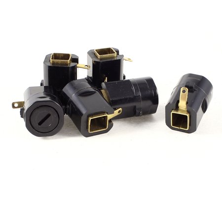Brass Cover Cap - Unique Bargains 6 Pieces Plastic Cap Cover 7.9x6.8mm Brass Hole Carbon Brush Holder Replacements