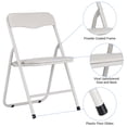 thumbnail image 4 of QinaQin Modern Folding Card Table and Chair Set, Featuring Leather Upholstered Seats, a Durable Steel Frame, and a Square Folding Table, Suitable for Dining Rooms Or Game Rooms, 4 of 8