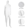thumbnail image 4 of Halloweens Stealth Suit Traje de juego Traje de fiesta Disfraz para mujer Hombre (blanco), 4 of 5