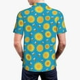 thumbnail image 3 of Balery Bee Sunflower Printed Men’s Short Sleeve Polo Shirt, Midweight Men's Shirt,Golf Polo shirts -3X-Large, 3 of 8