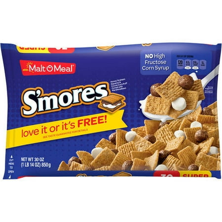 (2 Pack) Malt-O-Meal Breakfast Cereal, S'mores, 30 Oz, (Best Milk For Cereal)