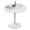 White, variant on Round Dining Table, Modern Tulip Kitchen Table, Mid-Century Leisure Table with Sturdy Metal Pedestal for Small Places, Dining Room, Living Room, Cafe (Black Marble-Look, 23.6 INCH)
