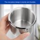 thumbnail image 4 of Uxcell 2 Pcs 304 Acero Inoxidable Drop-in Cup, 3.43" x 4.13" Soporte para Latas de Bebida, Inserto para Soporte de Mesa de Póker, Plata, 4 of 6