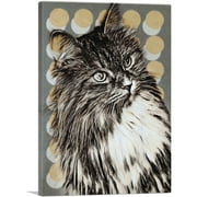 ARTCANVAS Maine Coon Cat Breed Canvas Art Print - Size: 26" x 18" (0.75" Deep)