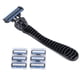 thumbnail image 1 of De Seguridad, Tira de Lubricacia Manual de Cuchillas de Acero Inoxidable Conjunto de Afeitar con 6 Cuchillas de afeitar paraeitar Diario, 1 of 7