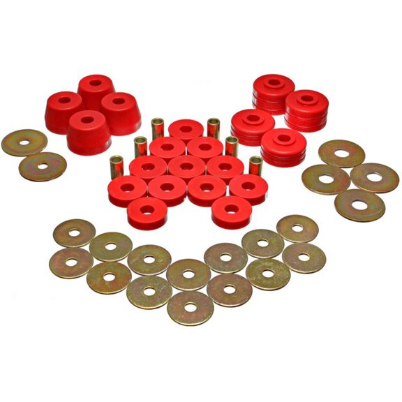 Energy Suspension Body Mount Bushing Sets - Red