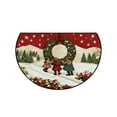 thumbnail image 2 of Mecorevxz Christmas Decorations,Half Round Doormat Non Slip Indoor Outdoor Entrance Semi Circle Area Rug Washable Half Moon Rug Front Floor Mat for Christmas Decor（C）, 2 of 7