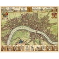 thumbnail image 2 of De Hooghe 14x12 White Modern Wood Framed Museum Art Print Titled - London Thames River England - DeHooghe 1689, 2 of 4