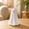 thumbnail image 4 of Halloween Ceramic Ghost Night Light, Cute Ghost Table Lamp Ornament, Warm Glow Desktop Decor, Bedroom Shelf Mantel Accent, Festive Holiday Gift, 4 of 5