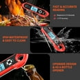 thumbnail image 2 of Ocalpur Digital Meat Thermometer with Smart Alarm, Dual Probe & Bottle Opener - Waterproof Cooking Thermometer for Oven, Grill, BBQ, Magnetic Back & Hanging Design, 2 of 7