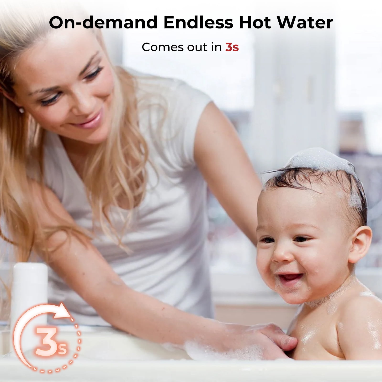Camplux 11 kW 2.1 GPM 240V Compact Instant Efficient Wall Mounted Tankless Electric Water Heater