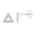 thumbnail image 3 of 1/4 CTW Real Diamond Stud Earrings set in 925 Sterling Silver, 3 of 5