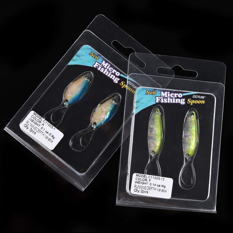 Goture Fishing Spoon Lure Reflective Fishing Jigs Fishing Lures for Panfish,  Sunfish, Bluegill, Walleye, Crappie, Pike Trout，Bass 