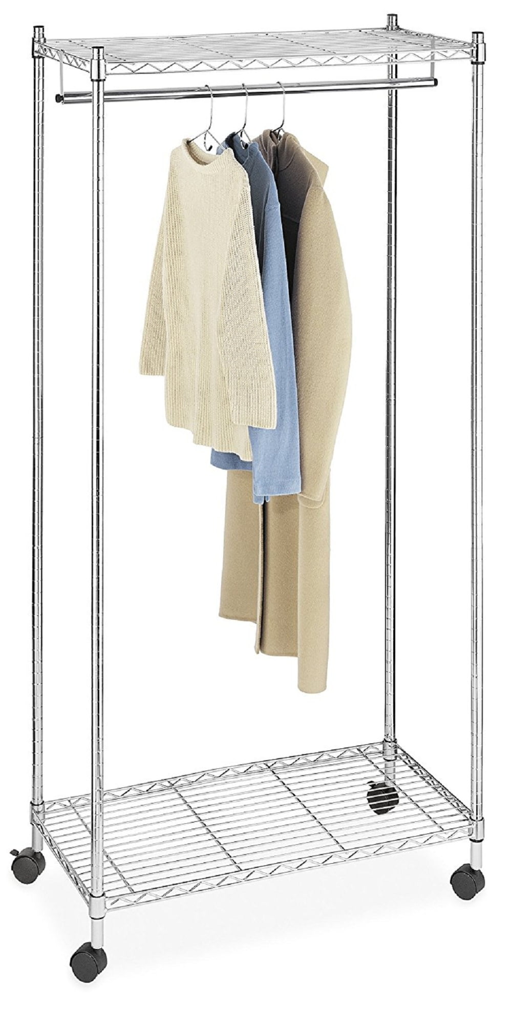 600lbs Adjustable Collapsible Clothes Hanger Rolling Garment Rack Shelf Rack US 