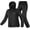 Black, variant on Motorcycle Rain Suit,Waterproof Hi Vision Reflective Bicycle Rain Coat with Adjustable Hood (Fluo, X-Large)