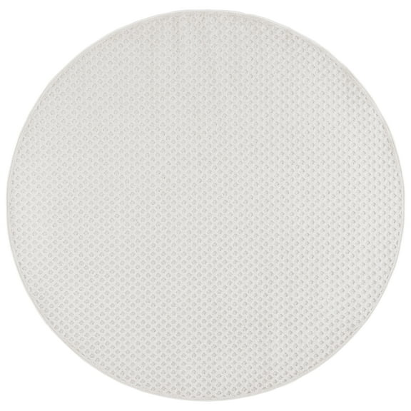 SAFAVIEH Stella Rosheen Geometric Indoor/Outdoor Area Rug, Ivory, 6'7" x 6'7" Round