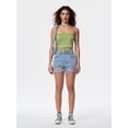 thumbnail image 6 of EMMIOL Women's Mid-Low Rise Distressed Denim Shorts - Rhinestones Fringe Summer Jorts, 6 of 6