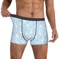 thumbnail image 2 of Salouo Rabbit And Bird Print Men's Boxer Briefs,Breathable Underwear Elastic Waistband Briefs for Men -Medium, 2 of 8
