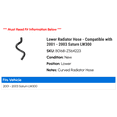 thumbnail image 2 of Lower Radiator Hose - Compatible with 2001 - 2003 Saturn LW300 2002, 2 of 2