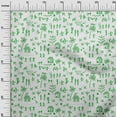 thumbnail image 3 of oneOone Cotton Poplin Sea Green Fabric Asian Floral Block Craft Projects Decor Fabric Printed By The Yard 56 Inch Wide, 3 of 4