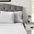 thumbnail image 2 of Mainstays 4-Piece 300 Thread Count Gray Stripe Cotton Blend Percale Bed Sheet Set, Full, 2 of 10
