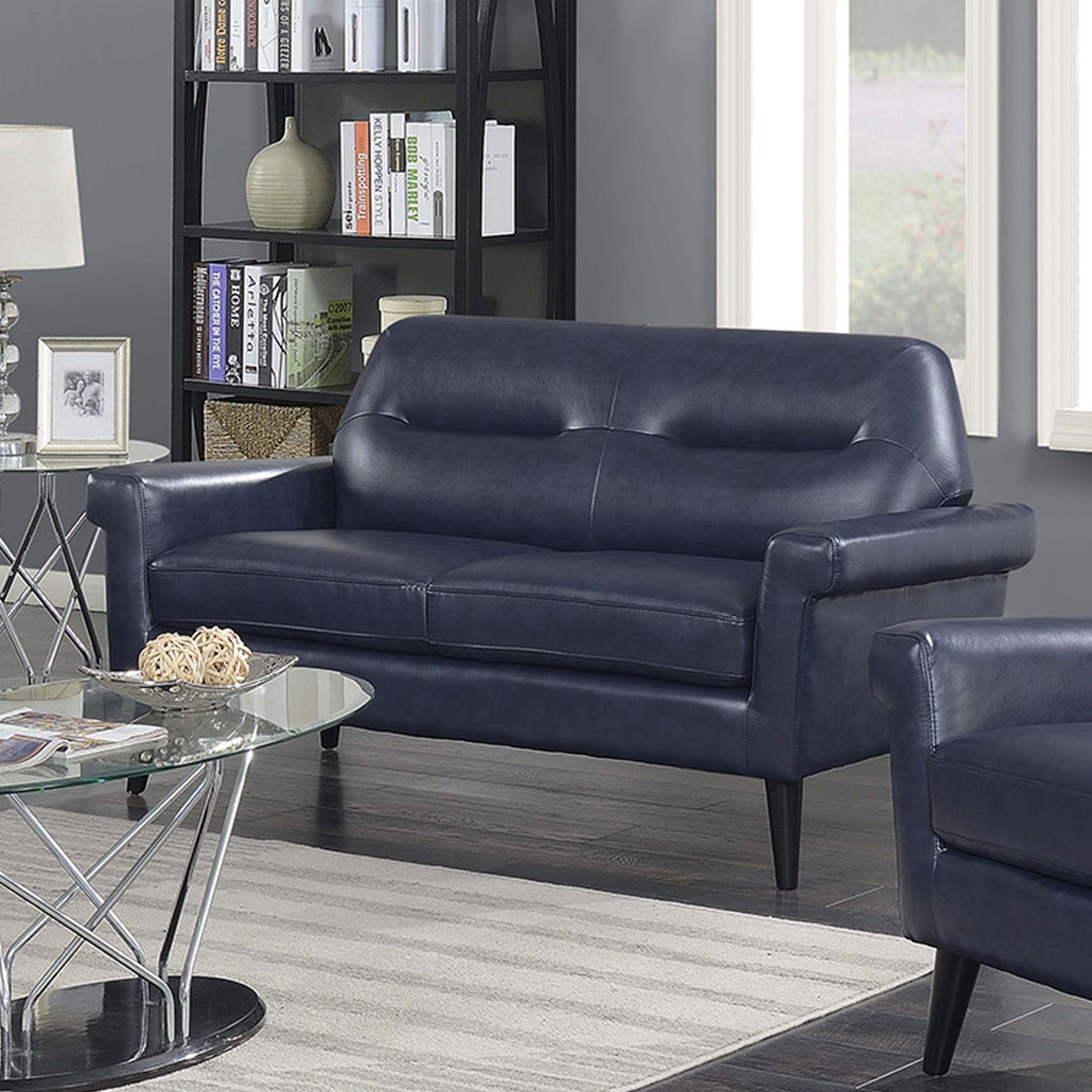 Camden Collection Modern Mid Century Faux Leather Upholstered