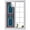 Blue, variant on Double Arches Window Privacy Film, Ethnic Navy Blue Red Ornate Frame Frosted Glass Window Clings Static Cling UV Heat Blocking Reusable Door Sticker for Bathroom 17.7 x 39.3 Inch