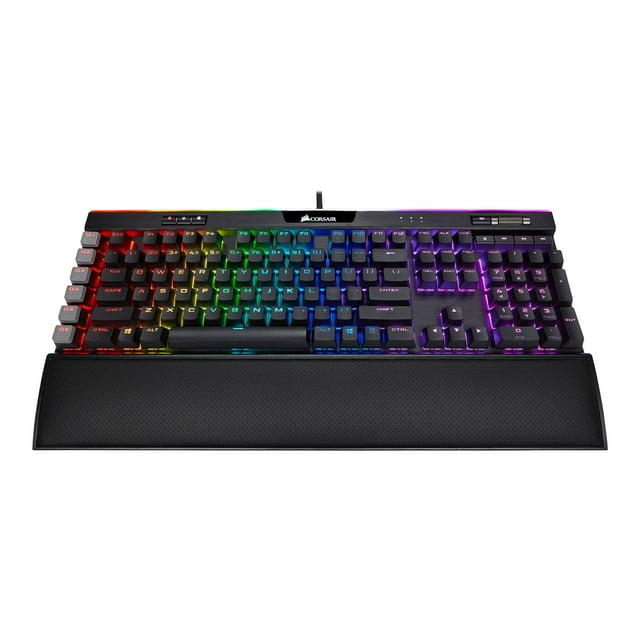 K95 RGB PLATINUM XT CORSAIR Gaming - Clavier - Rétroéclairé - USB - Anglais - Interrupteur de Touche: Cerise MX Vitesse RGB Argent - Noir
