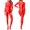Red, variant on Womens Full Body Unitard Mock Neck Long Sleeve One Piece Dancewear Stage Performance Bodysuit with Attached Gloves and Feet