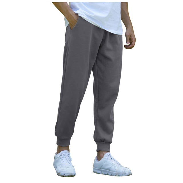 HNMKIU Men's Casual Sports Jogging Pants for Training Comfortable Fit with Adjustable Drawstring and Functional Pockets for Everyday Wear
