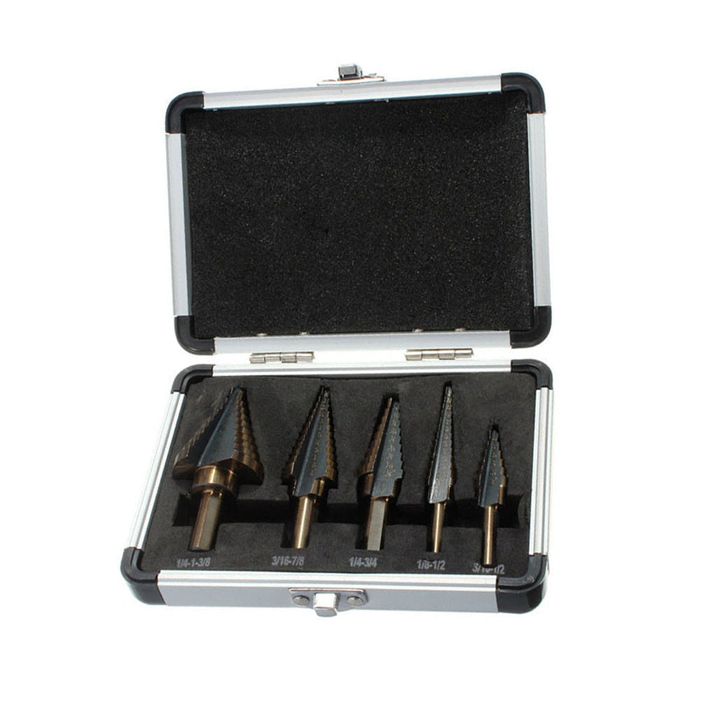 Drilling gift Hss High Speed Steel Cobalt Drill Bit Set for Woodworking Color : Hexagon white Durable Drill 5pcs Countersunk Drill Bit Set 