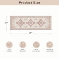 thumbnail image 2 of Phantoscope 2'x6' Washable Indoor Runner Rug Classic Printed Carpet Non-Slip Thin Low-Pile Rug for Hallway Entryway Kitchen Bedroom, Red, 2 of 9