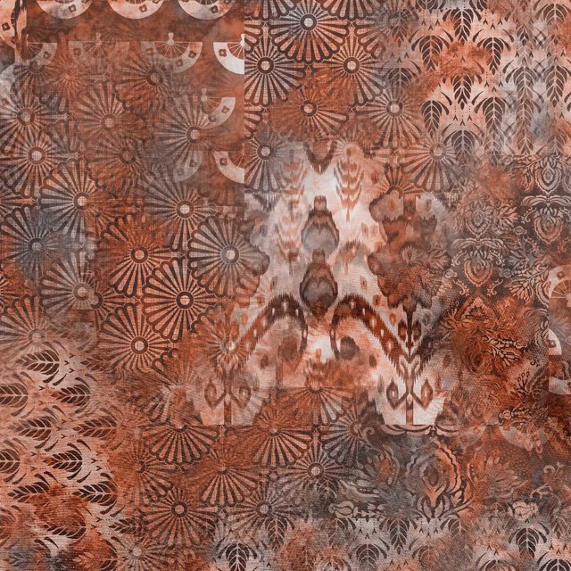 oneOone Silk Tabby Orange Fabric Abstracts Craft Projects Decor Fabric Printed By The Yard 42 Inch Wide
