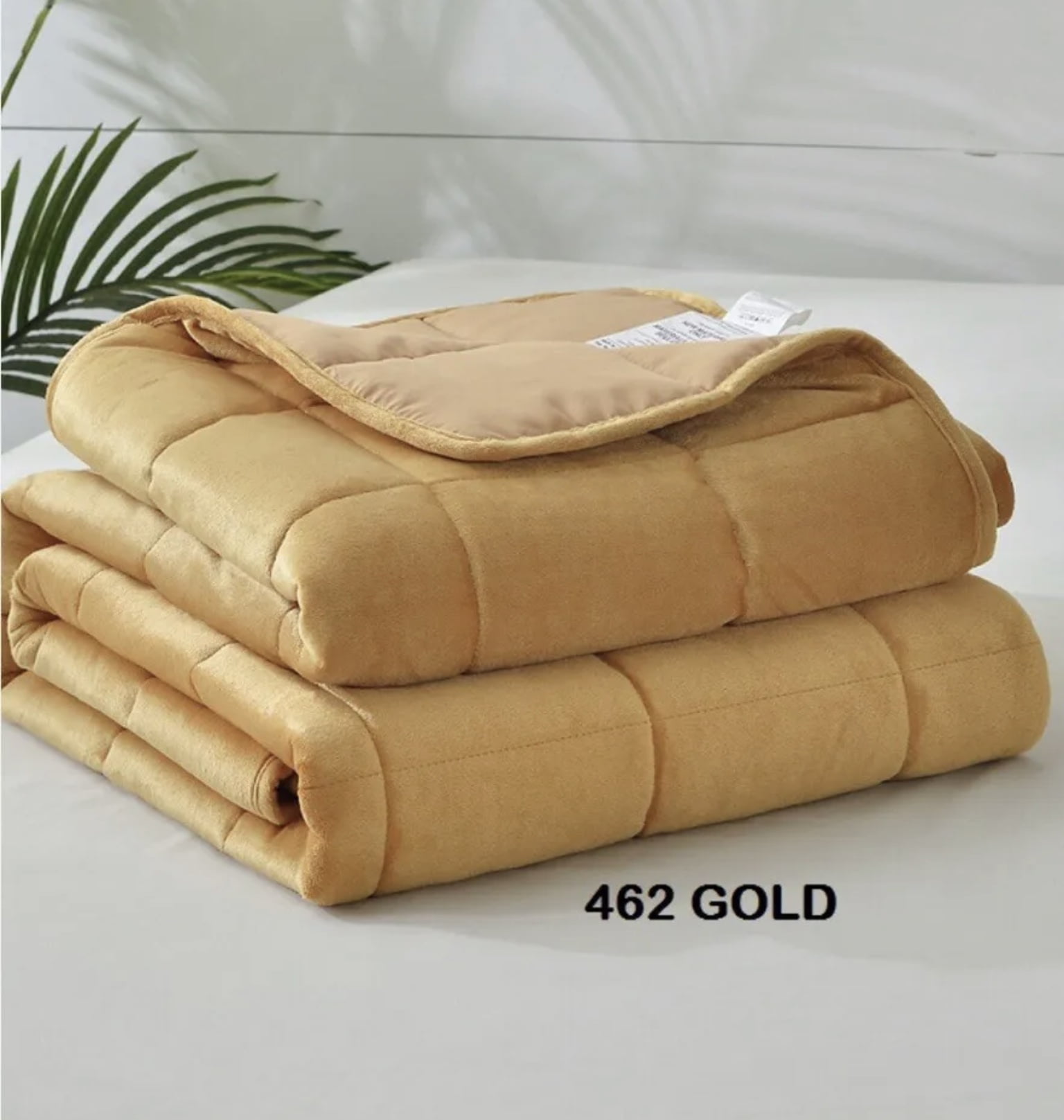 MADISON GOLD COLOR WEIGHTED BLANKET PROVIDES AUTISM ANXIETY STRESS