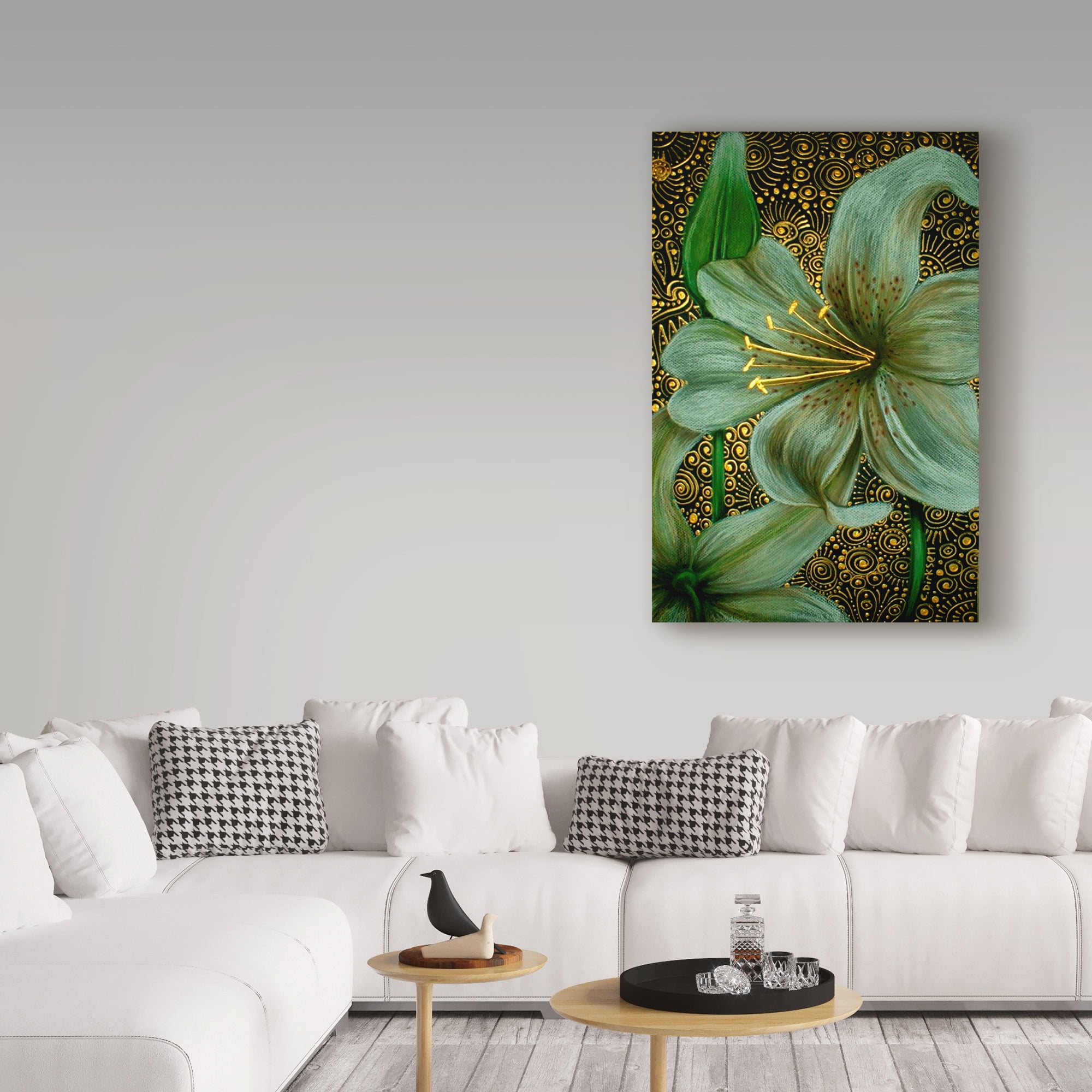 Trademark Fine Art 'White Tiger Lilies' Canvas Art by Cherie Roe Dirksen