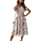 thumbnail image 1 of Guardurnaity Vestido camisero elegante de manga corta con flores y escote en V profundo de verano para mujer y niña, accesorio de ropa Vestidos S, 1 of 6