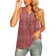 thumbnail image 2 of Gibobby Blusas con cremallera para mujer, blusas informales con cuello en V y cuello sin mangas, camisetas holgadas para mujer(Vino,M), 2 of 5