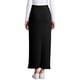 thumbnail image 3 of Falda Midi de Punto INSPIRE CHIC para Mujer, Falda Cuerpo Ajustado de Cintura Alta, 2XL, Negra, 3 of 6
