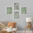 thumbnail image 3 of PixonSign Framed Wall Art Duotone Botanical Plant Leaves Prints, Set of 4 Nature Wildernes Paintings, Modern Wall Décor, Tropical Plants Adhesive Canvas Poster for Home Decor - 8"x10" White, 3 of 5