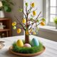 thumbnail image 4 of Adorno de madera para colgar con forma de conejito de Pascua y flores, artesanía de madera para la decoración navideña, 4 of 4