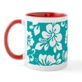 thumbnail image 2 of CafePress - Turquoise Hawaiian Hibiscus Mugs - 11 oz Ceramic Mug - Novelty Coffee Tea Cup, 2 of 6