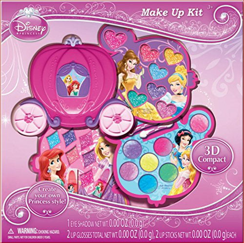 Disney Princess Makeup Kit Gift Set in Slide Out Case Free Shipping 