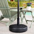 thumbnail image 1 of Sunjoy Umbrella Base Universal Black Water and Sand Inject Weave Texture Patio Umbrella Base, 1 of 5