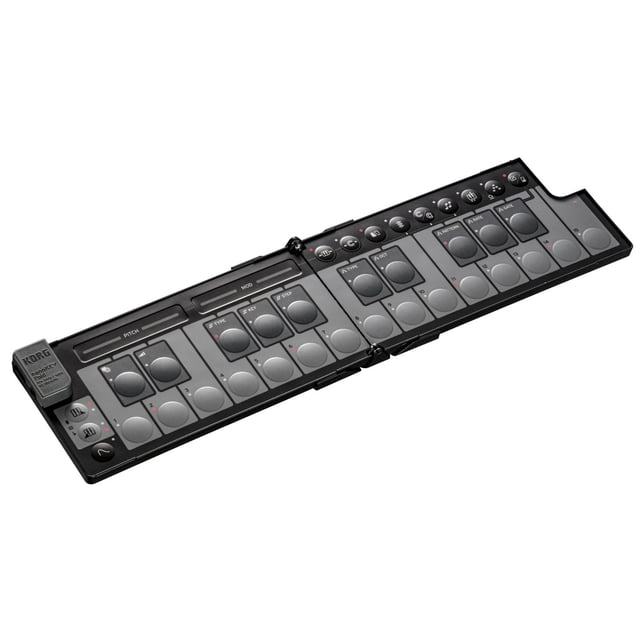 Korg NanoKEY Fold – Controlador plegable de 25 teclas MIDI con USB-C y TRS-MIDI – Negro