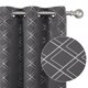 thumbnail image 1 of Deconovo Cortinas opacas con diseño de rombos horizontales en gris oscuro de 42 x 72 pulgadas con aislamiento térmico, 1 of 2