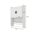 thumbnail image 2 of Bathroom Wall Cabinet with Doors,Adjustable Shelf,Towel Bar and Paper Holder, Over The Toilet Storage Cabinet, Medicine Cabinet for Bathroom-White, 2 of 8
